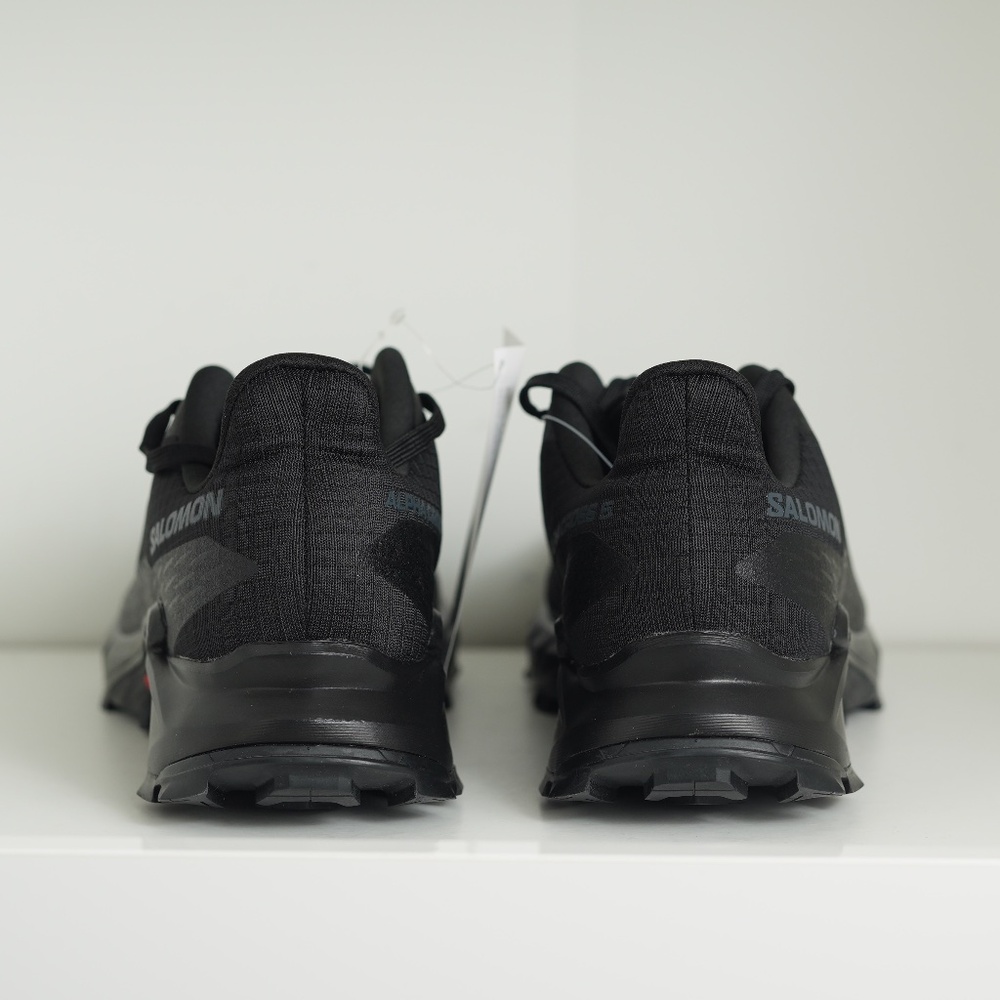 Salomon ALPHACROSS 5  Sneakers Men Black Ebony Lace Up Trail Running Shoes US 10 - Picture 3 of 5